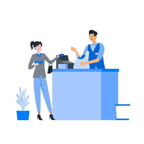 POS and billing system dashboard illustration