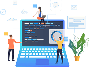 Custom software development illustration